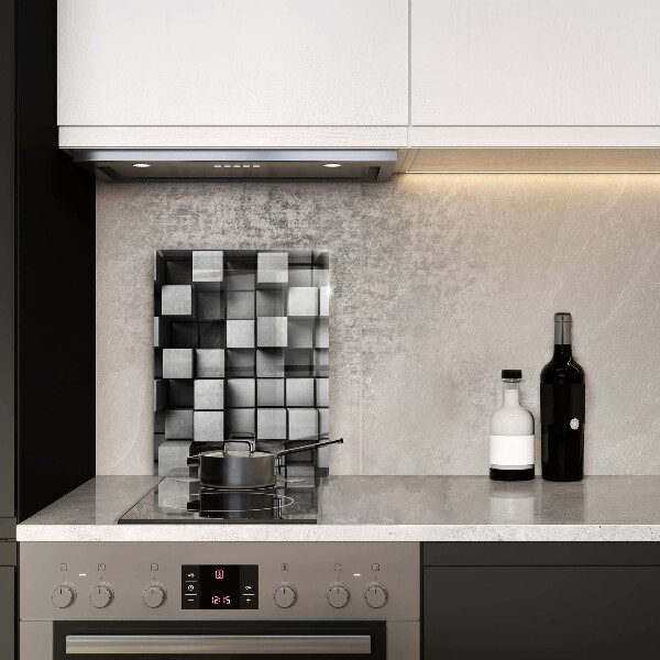 Tagliere in vetro Quadrati astratti 3D