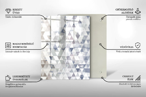 Tagliere in vetro Astrazione della forma