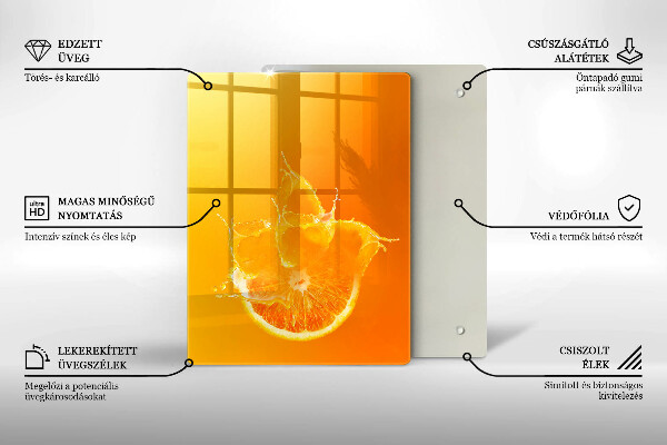 Tagliere in vetro Struttura in metallo