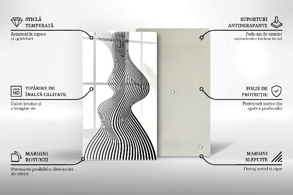 Tagliere in vetro Astrazione lineare
