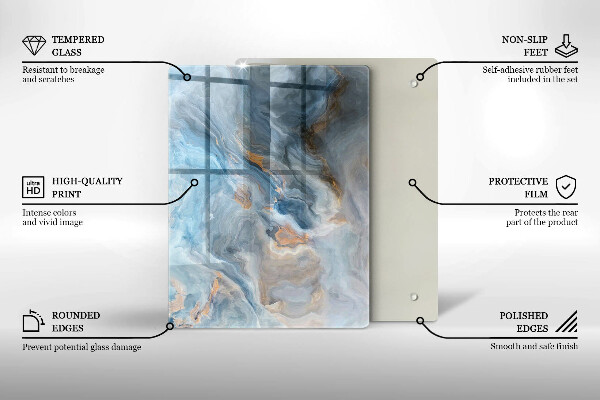 Tagliere in vetro Astrazione lineare