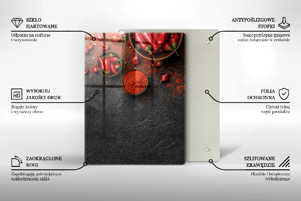 Tagliere in vetro Struttura in marmo con oro