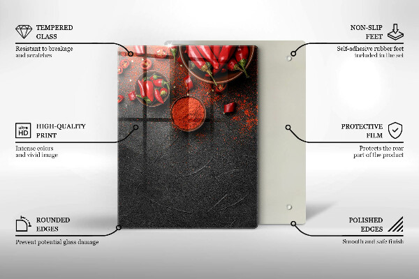 Tagliere in vetro Struttura in marmo con oro