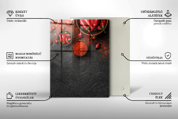 Tagliere in vetro Struttura in marmo con oro