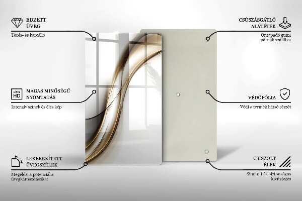 Tagliere in vetro Astrazione di linee morbide