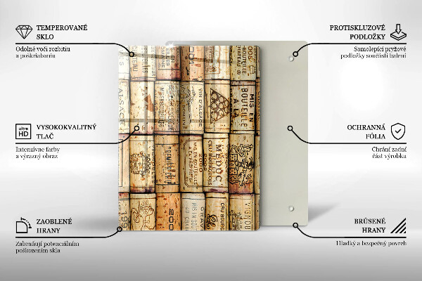 Tagliere in vetro Astrazione di linee morbide