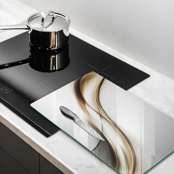 Tagliere in vetro Astrazione di linee morbide