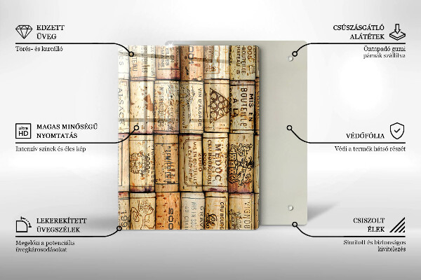 Tagliere in vetro Astrazione di linee morbide