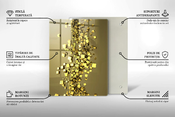 Tagliere in vetro Astrazione di forme 3D