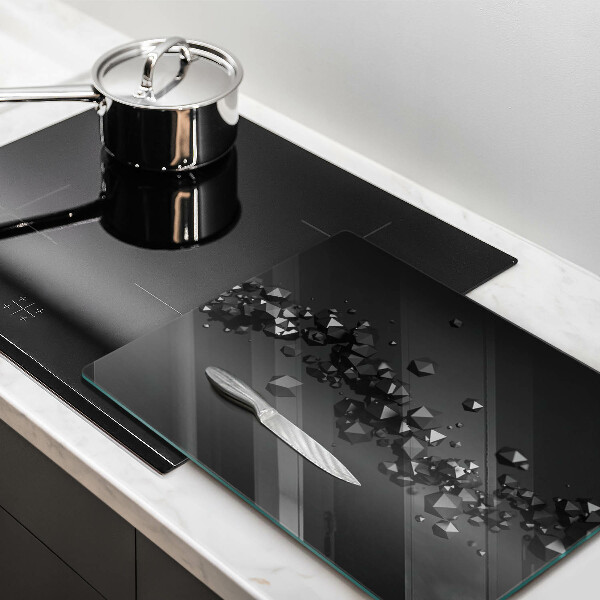 Tagliere in vetro Astrazione di forme 3D