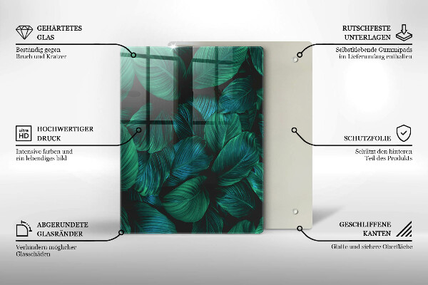 Tagliere in vetro Texture con oro