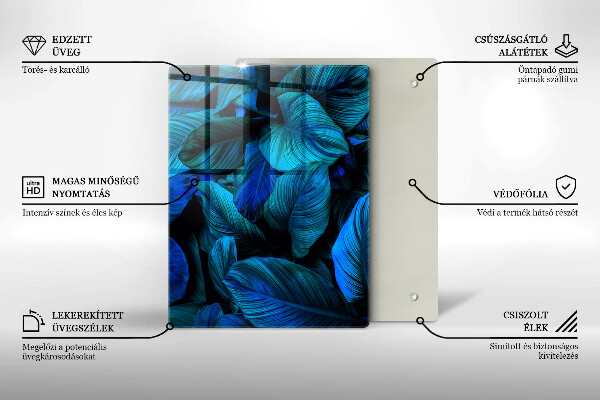 Tagliere in vetro Struttura in legno chiaro