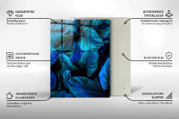 Tagliere in vetro Struttura in legno chiaro
