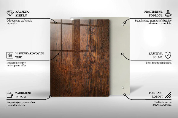 Tagliere in vetro decorazioni natalizie