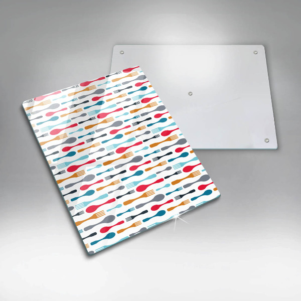 Tagliere in vetro Illustrazione del cucchiaio