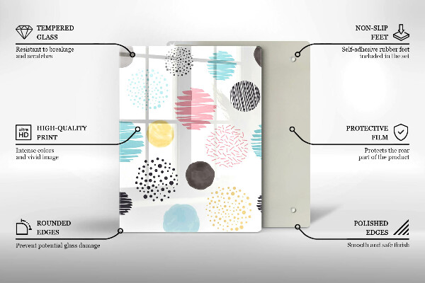 Tagliere in vetro Illustrazione del cucchiaio