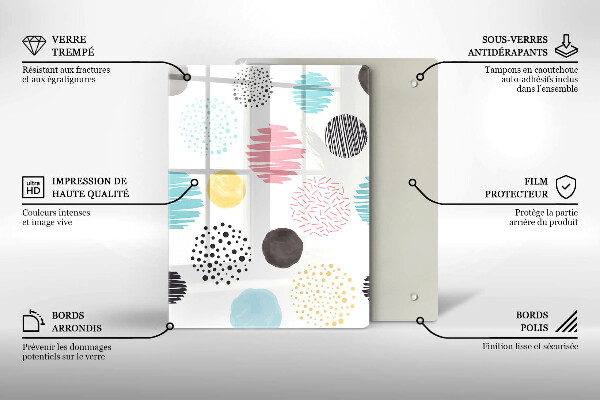 Tagliere in vetro Illustrazione del cucchiaio