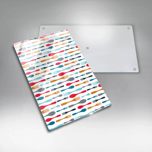 Tagliere in vetro Illustrazione del cucchiaio