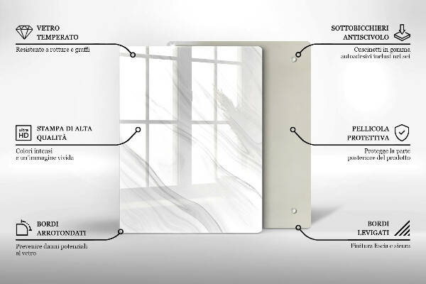 Tagliere in vetro Spezie orientali