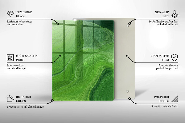 Tagliere in vetro Cristalli di sale