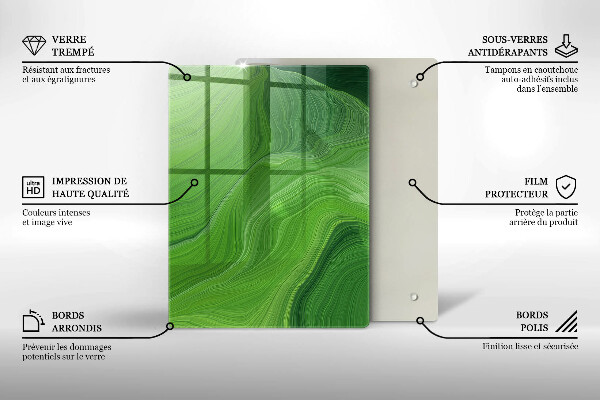 Tagliere in vetro Cristalli di sale