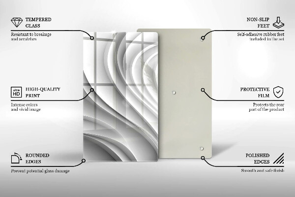 Tagliere in vetro Linee geometriche
