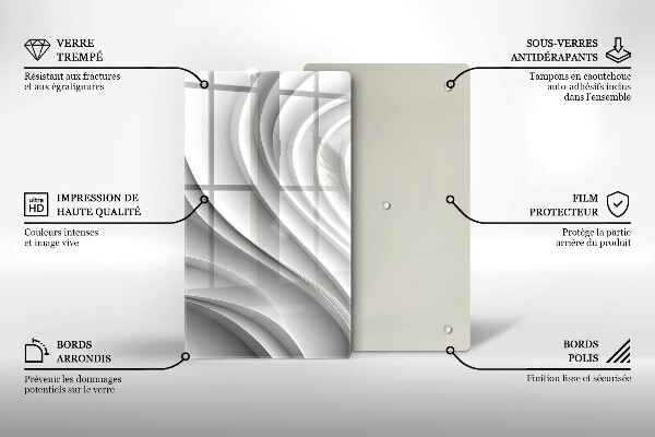 Tagliere in vetro Linee geometriche