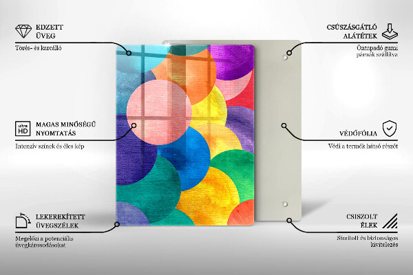 Tagliere in vetro Linee geometriche