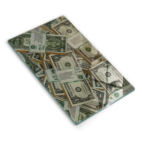 Tagliere in vetro Dollari in denaro