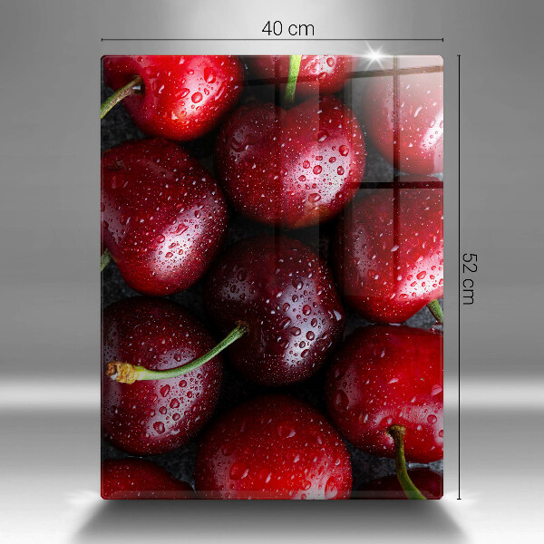 Tagliere in vetro Primo piano delle ciliegie