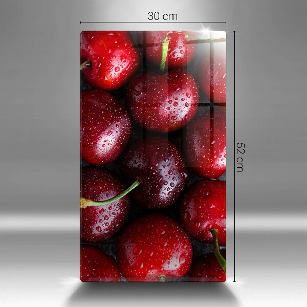 Tagliere in vetro Primo piano delle ciliegie