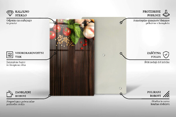 Tagliere in vetro Verdure sul tavolo