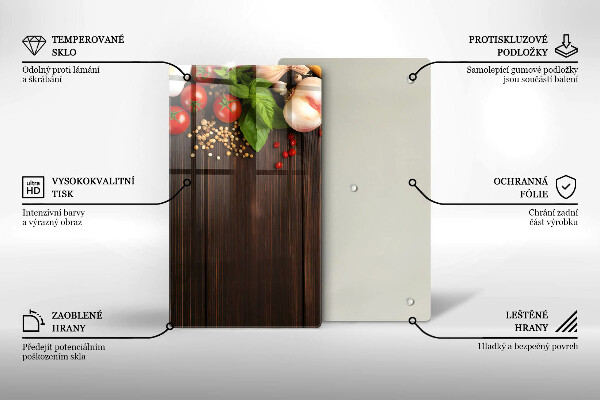 Tagliere in vetro Verdure sul tavolo