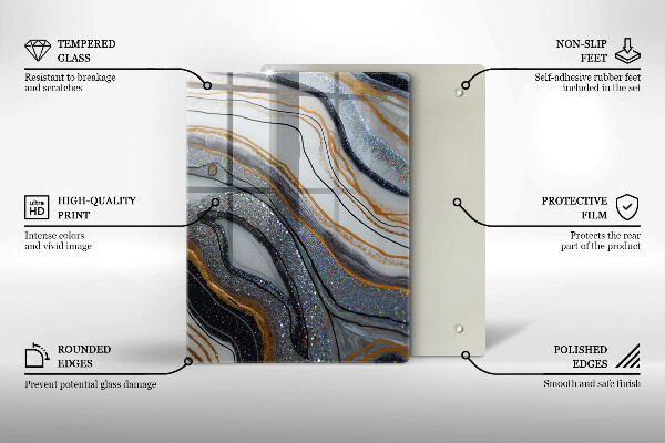 Tagliere in vetro Limoni succosi