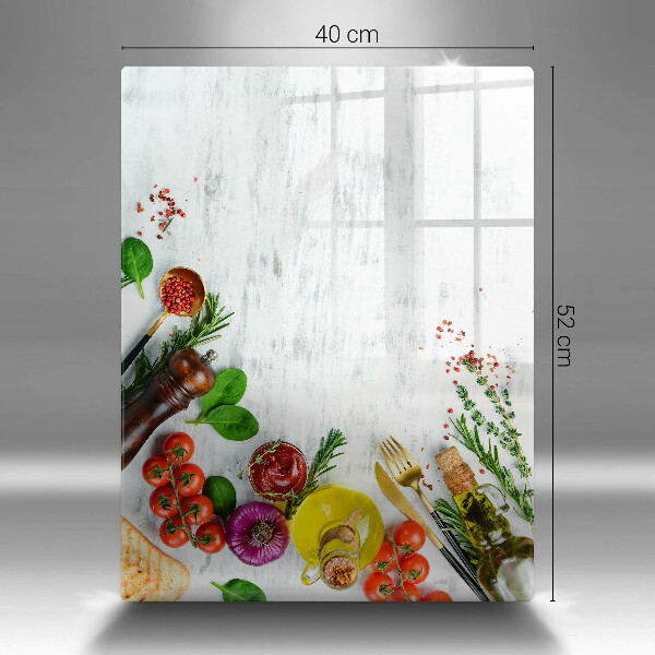 Tagliere in vetro Verdure e spezie