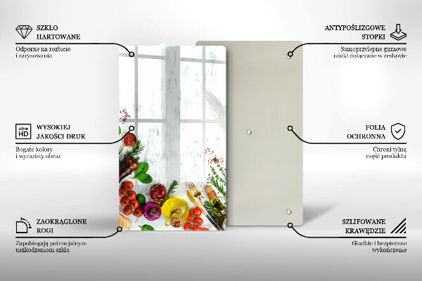 Tagliere in vetro Verdure e spezie