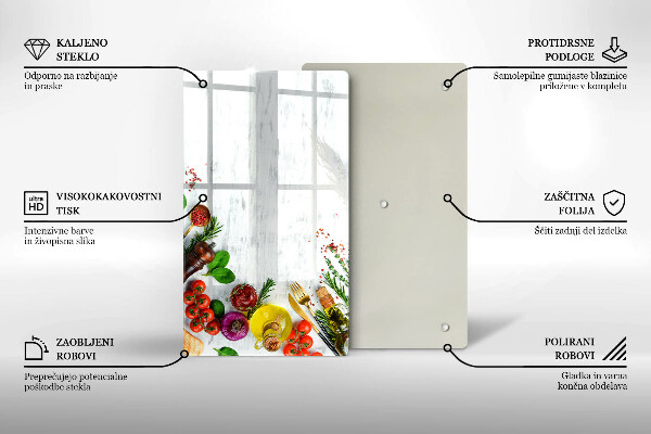 Tagliere in vetro Verdure e spezie