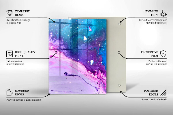 Tagliere in vetro Frutta e verdura verde