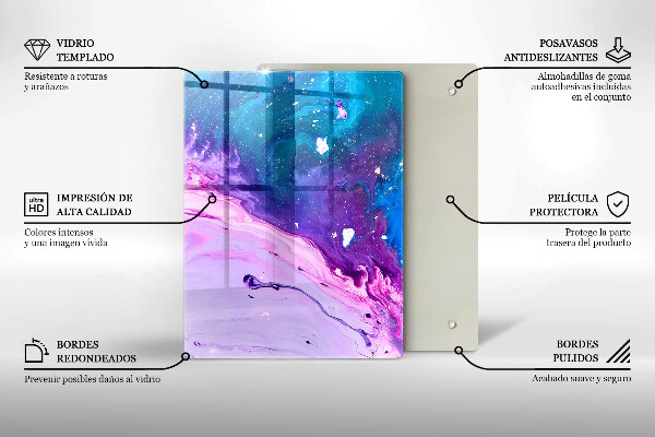 Tagliere in vetro Frutta e verdura verde