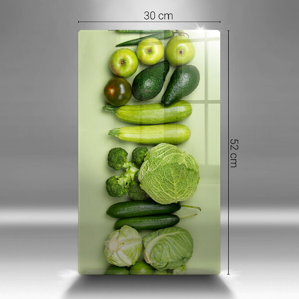 Tagliere in vetro Frutta e verdura verde