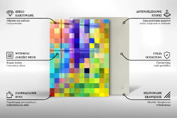 Tagliere in vetro Monstera lascia l'illustrazione
