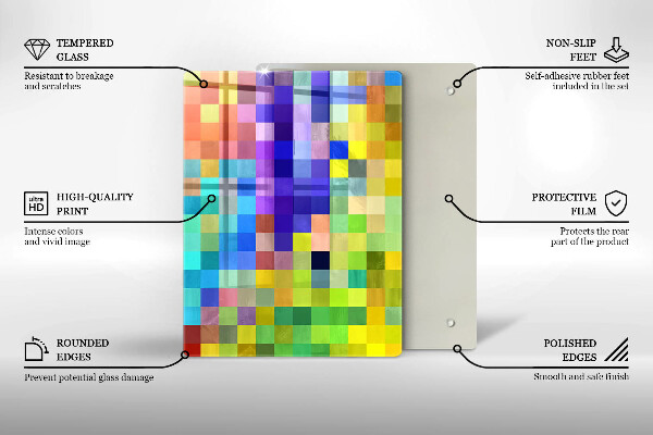 Tagliere in vetro Monstera lascia l'illustrazione