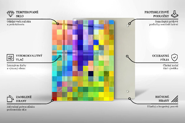 Tagliere in vetro Monstera lascia l'illustrazione