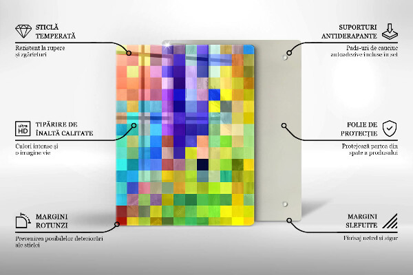 Tagliere in vetro Monstera lascia l'illustrazione