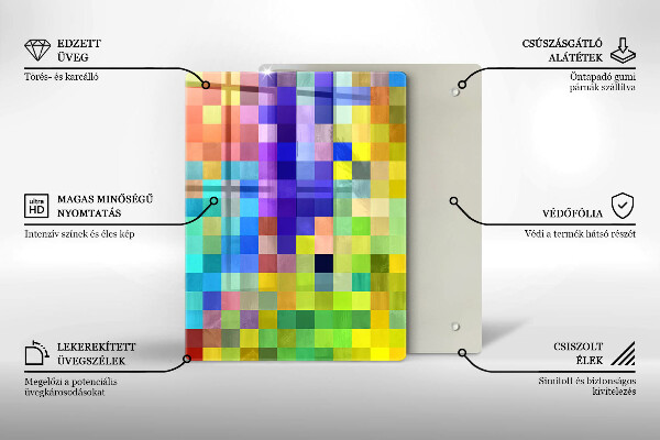 Tagliere in vetro Monstera lascia l'illustrazione