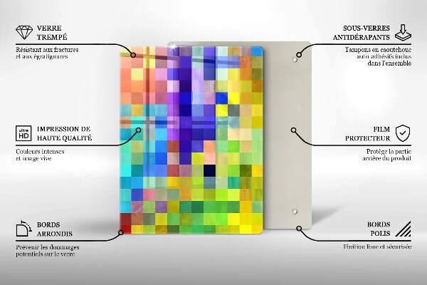 Tagliere in vetro Monstera lascia l'illustrazione