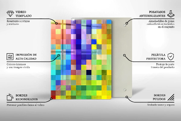 Tagliere in vetro Monstera lascia l'illustrazione