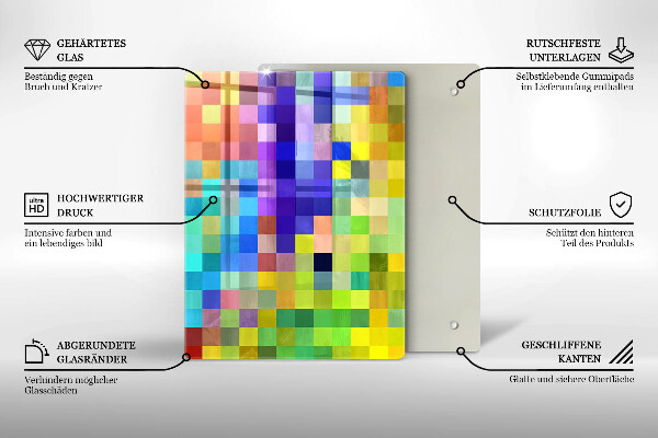 Tagliere in vetro Monstera lascia l'illustrazione