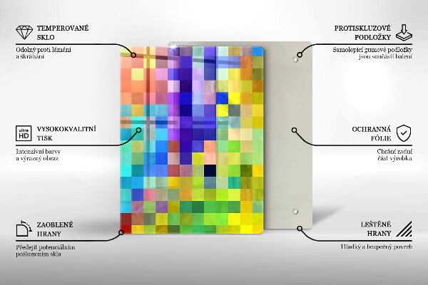 Tagliere in vetro Monstera lascia l'illustrazione