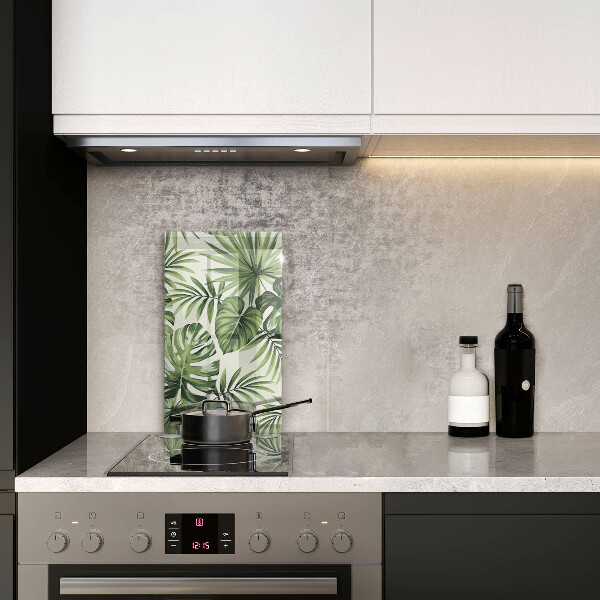 Tagliere in vetro Monstera lascia l'illustrazione